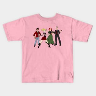 Cartoony Buffy and the gang Kids T-Shirt